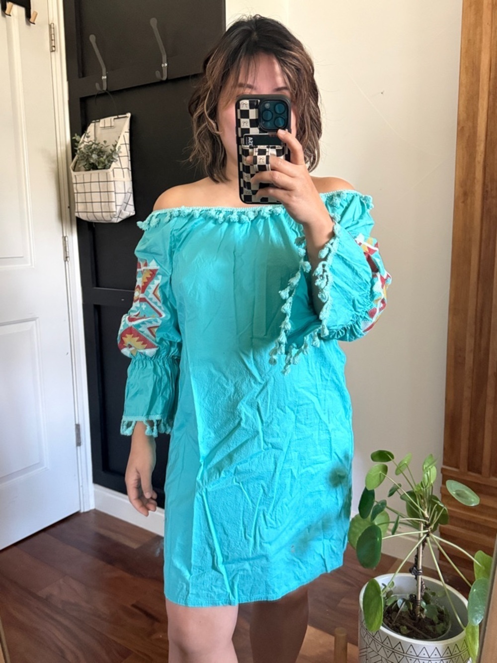 Velzera off shoulder Pom Pom Tunic Dress . Size S - Picture 10 of 10